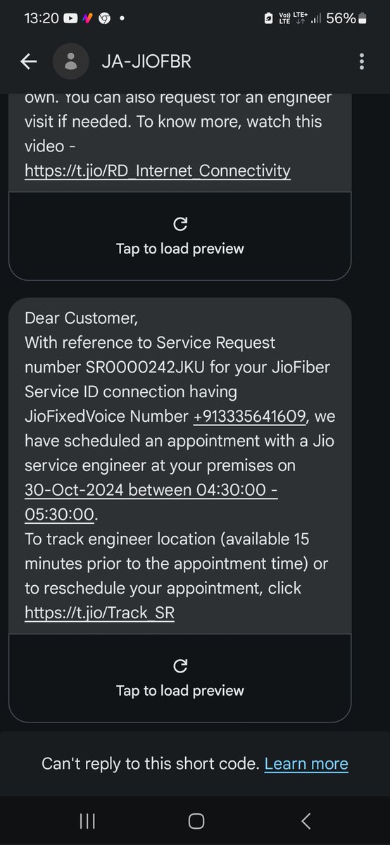 Vijayccu's tweet photo. @JioCare @reliancejio 
So many sales person roaming around to sell connections but wen comes to service it takes 24 hrs to restore....till that time we shud close our business and enjoy jio TV at home.
@TRAI 
Are u listening,  Our BSNL is far more better in terms of service. https://t.co/r6bqoMdDkQ