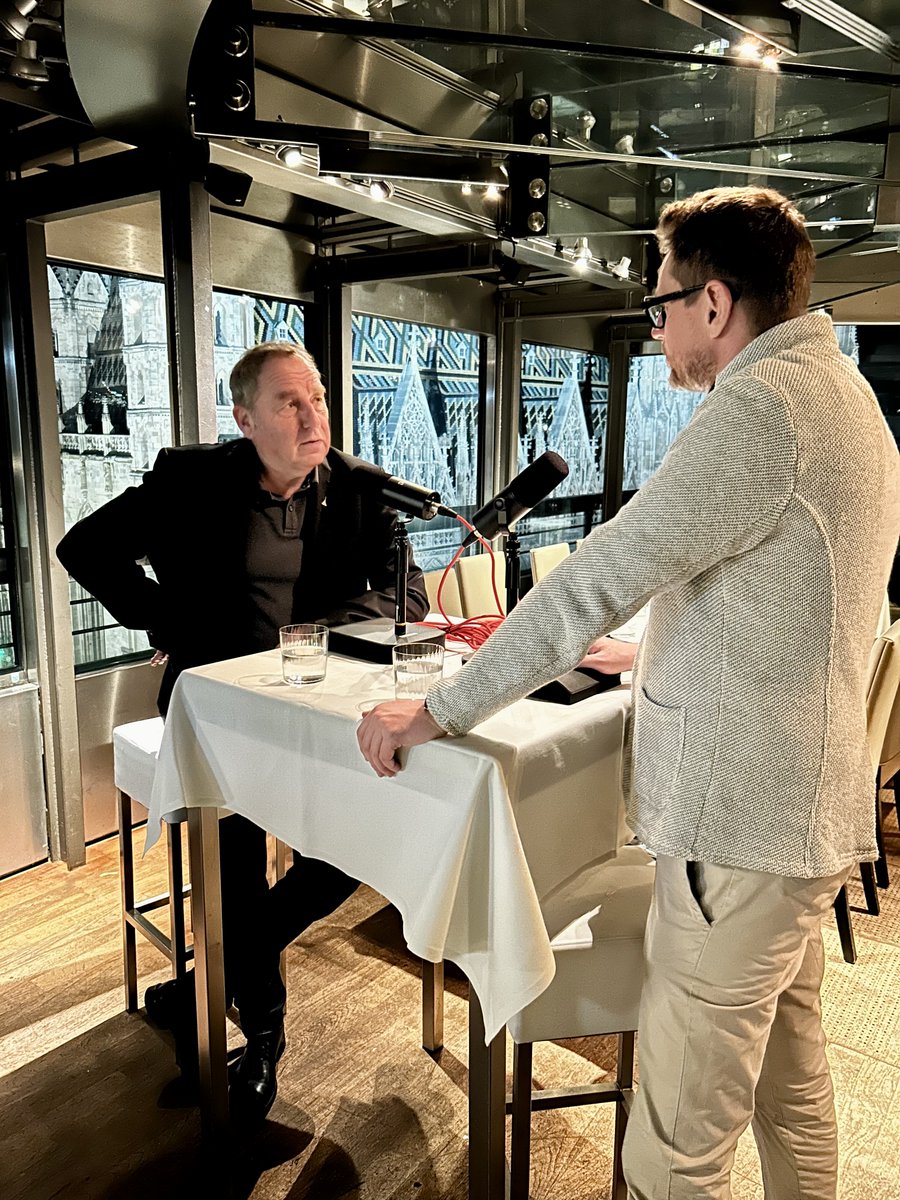 HofmannAviation's tweet photo. #talkingbusiness with Patrick Meschenmoser in my Vienna Do&amp;Co #homebase. Knowing Patrick for 20 years, it was a pleasure for me to be interviewed for his EMERGEandSEE-Podcast, where we was talking about the crises in the airline business, outlook and much more… https://t.co/LLLInN6Sz5
