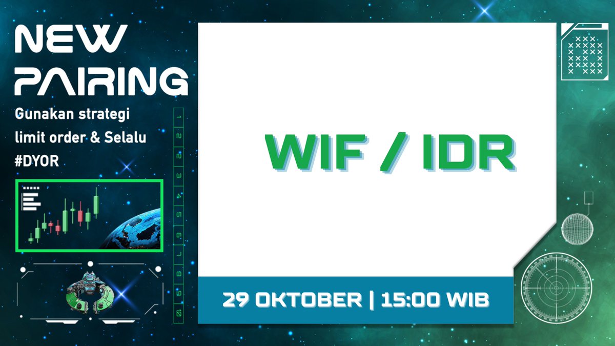 Tokocrypto's tweet photo. Hi Tokonauts! ๐จ๐ปโ๐
Dengan bangga mengumumkan pairing baru WIF/IDR di platform Tokocrypto pada 29 Oktober 2024 pukul 15:00 WIB. ๐
Selamat trading!
__
Selengkapnya https://t.co/Q896Nf8eV3
#Tokocrypto #NewPairing https://t.co/WFy7Q0PmtO