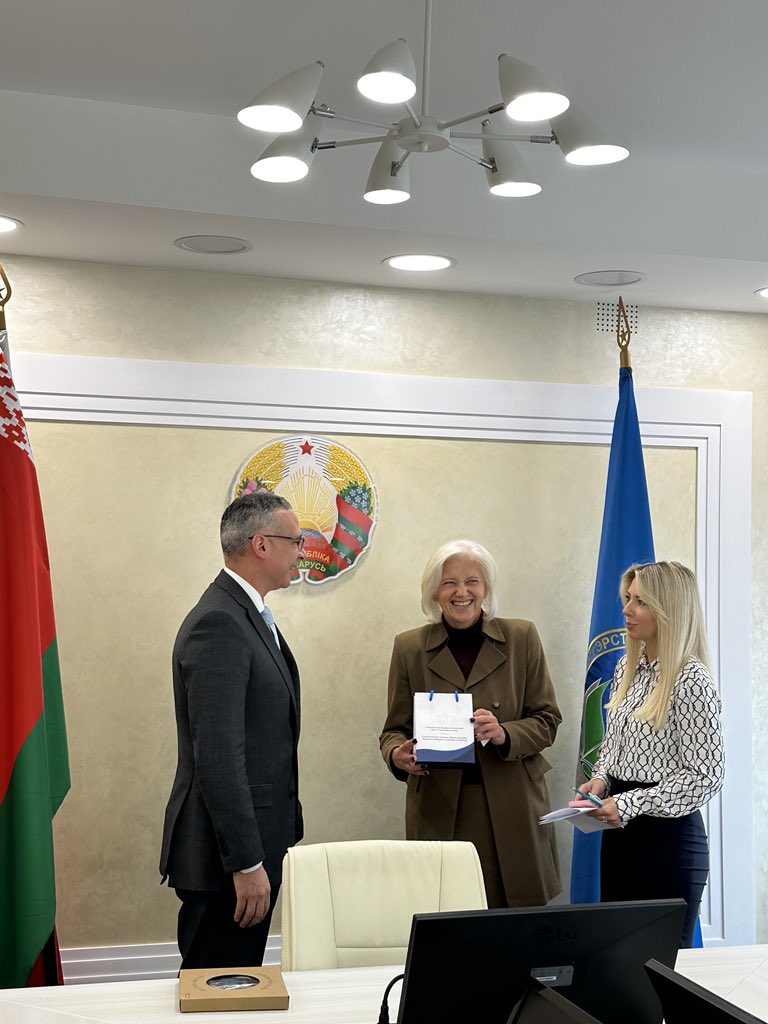 RDenRusia's tweet photo. En el marco de la visita oficial realizada a Minsk en ocasión de la presentación de Cartas Credenciales, el embajador @AlejandroAriasZ https://t.co/0X6WGrRUX8