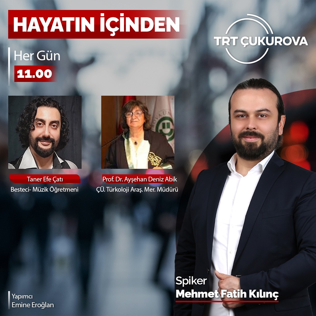 TRTCukurova's tweet photo. Hayatın İçinden başlıyor.

Canlı Yayın ⤵️

🌐https://t.co/b6d4MZ61q4
🎧https://t.co/6Oty5srZnH https://t.co/W6rm8Fy38A