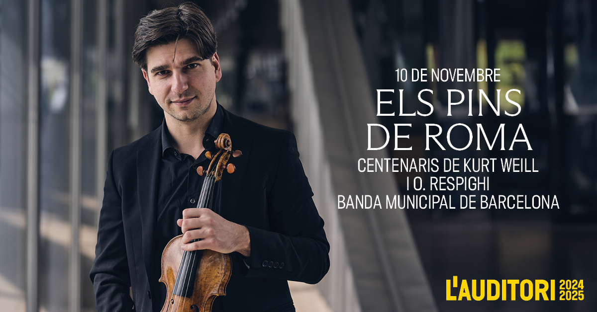 L'Auditori (@auditoribcn) on Twitter photo La <a href="/bandabarcelona/">Banda Municipal BCN</a> commemora el centenari de dues obres importants: el sorprenent 'Concert per a violí' de Kurt Weill, que comptarà amb Vlad Stanculeasa (concertino de l’<a href="/orquestraOBC/">Orquestra OBC</a>), i els majestuosos 'Pins de Roma' d’Ottorino Respighi
10 de novembre: eu1.hubs.ly/H0dl5th0 La <a href="/bandabarcelona/">Banda Municipal BCN</a> commemora el centenari de dues obres importants: el sorprenent 'Concert per a violí' de Kurt Weill, que comptarà amb Vlad Stanculeasa (concertino de l’<a href="/orquestraOBC/">Orquestra OBC</a>), i els majestuosos 'Pins de Roma' d’Ottorino Respighi
10 de novembre: eu1.hubs.ly/H0dl5th0