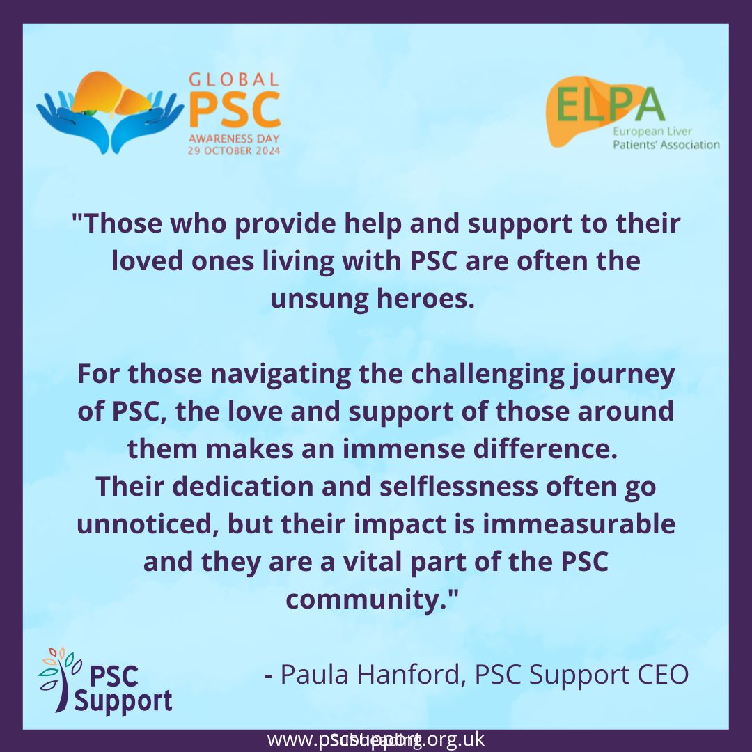 PSCSupportUK's tweet image. Together We Are Stronger 🌟 Today on #GlobalPSCAwarenessDay 2024 we recognise the crucial role caregivers play within the PSC community. If you're a friend or family member of someone with PSC, we're here for you too #GlobalPSCAwareness #PSCAwarenessDay @EuropeLiver @PSCPartners