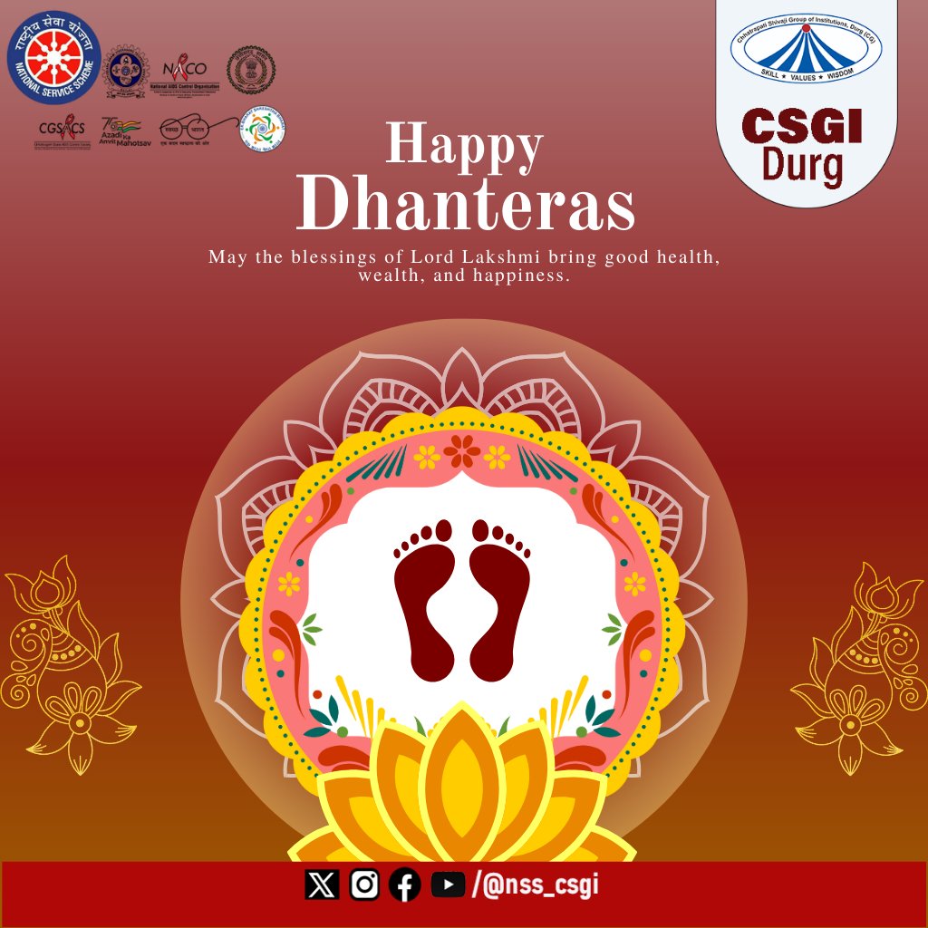 CsitNss's tweet photo. May this Dhanteras light up new dreams, fresh hopes, undiscovered avenues and fill your days with moments of happiness. Wishing you a bright, prosperous, and joyous Dhanteras. ✨💰 #Dhanteras #Prosperity #FestiveSeason https://t.co/m2Lc7NuwU3