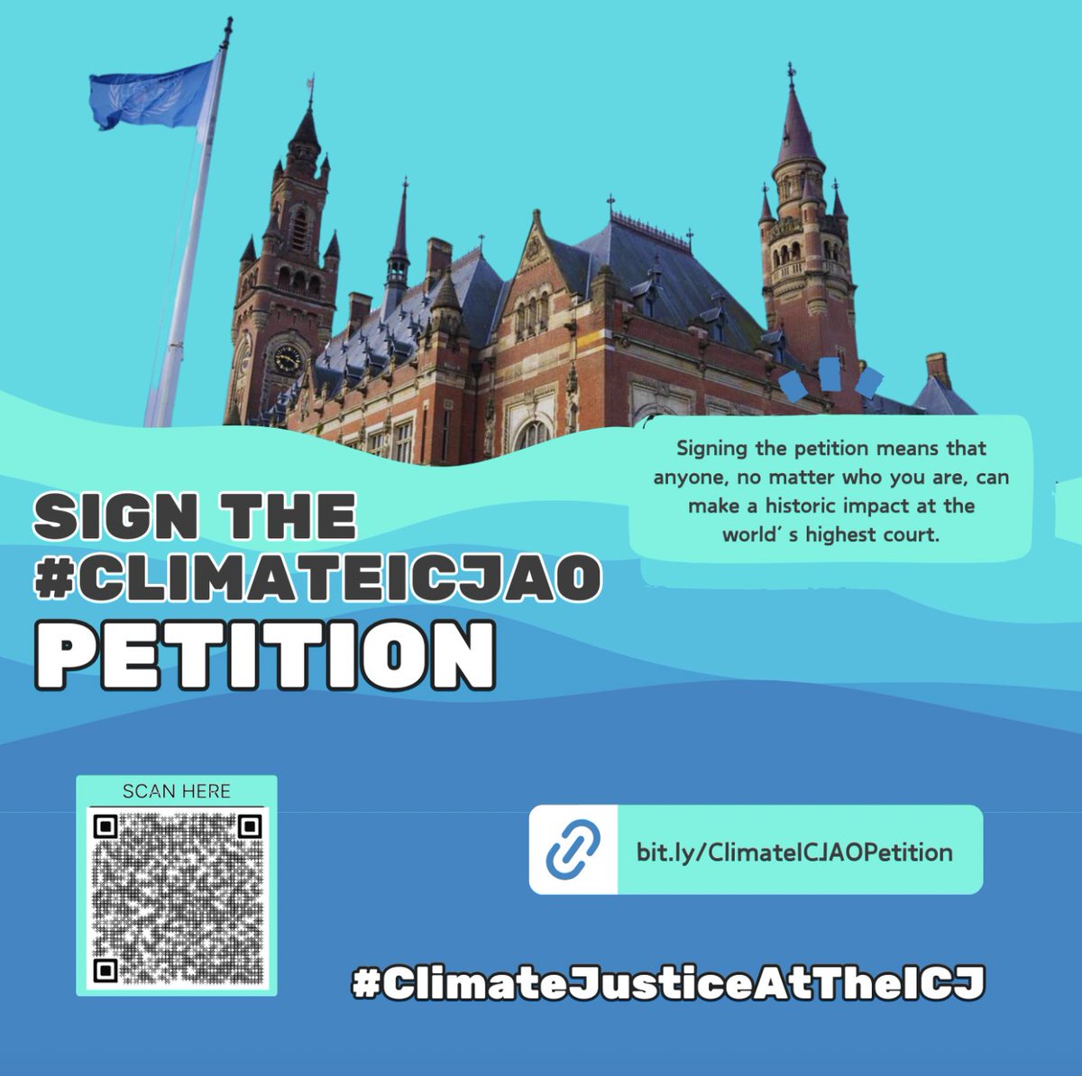 #AOLetsGO: The climate crisis needs urgent action, and your voice matters!

It's high time to hold States accountable for their climate (in)action.

📃 🖊️ Sign our petition to support a legal pathway for climate justice at the <a href="/CIJ_ICJ/">CIJ_ICJ</a>: bit.ly/ClimateICJAOPe…