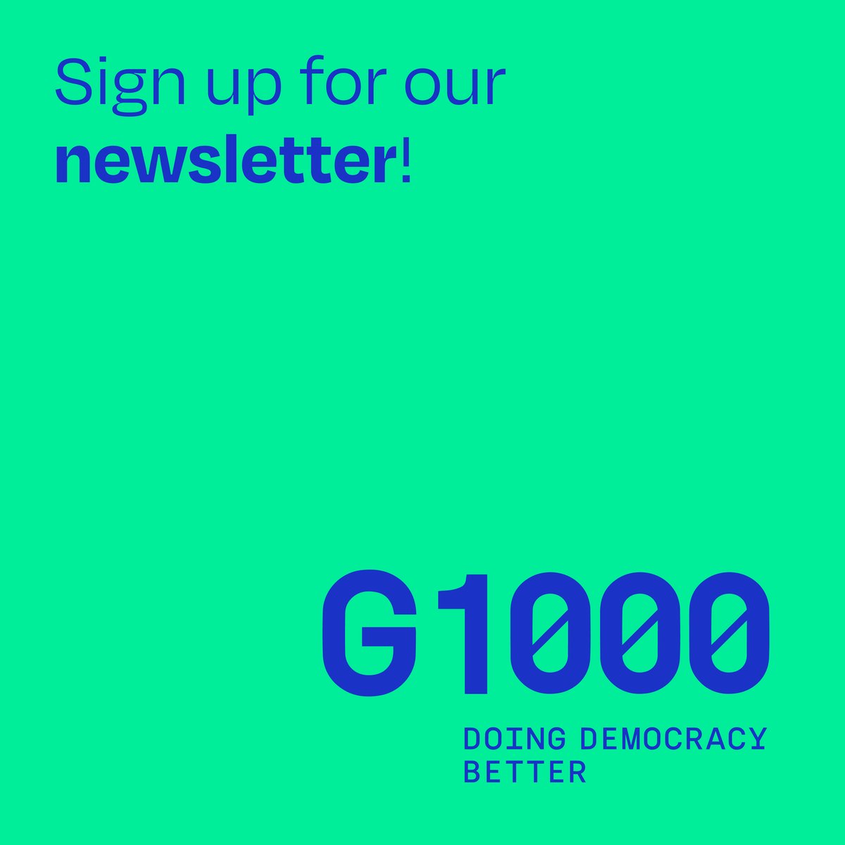 📢 G1000 believes people like you deserve a bigger voice in politics! Elections may be over, but your voice still matters. From local traffic plans to national policy decisions, citizens should have a say on all levels. 🌍🗳️

👉 Learn more or join us, in NL: