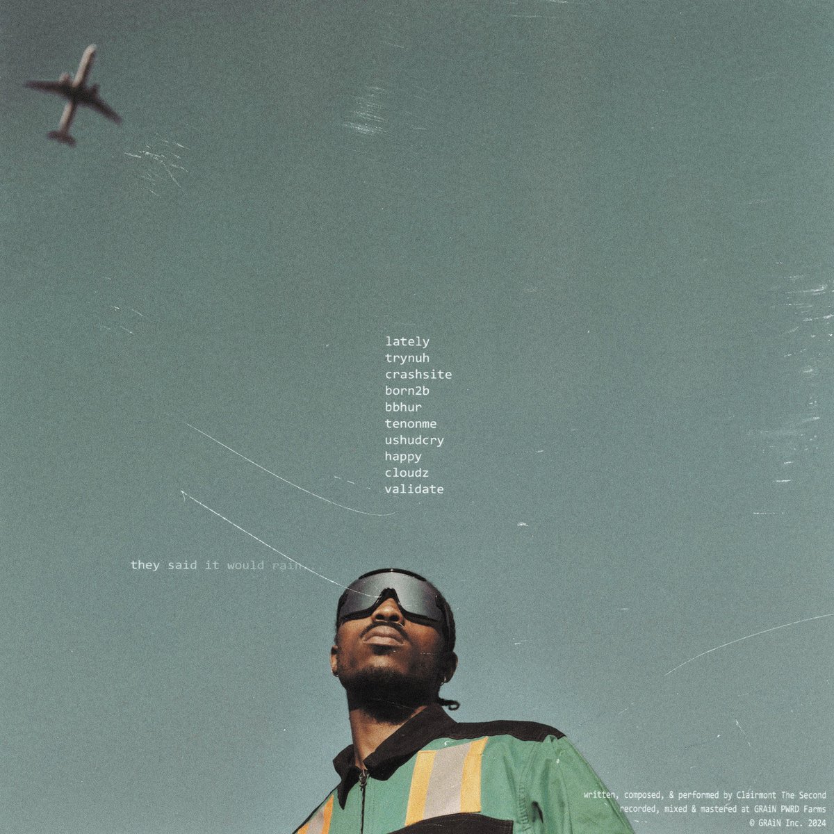 CTSecond's tweet image. "they said it would rain..." back cover/tracklist

Thursday.