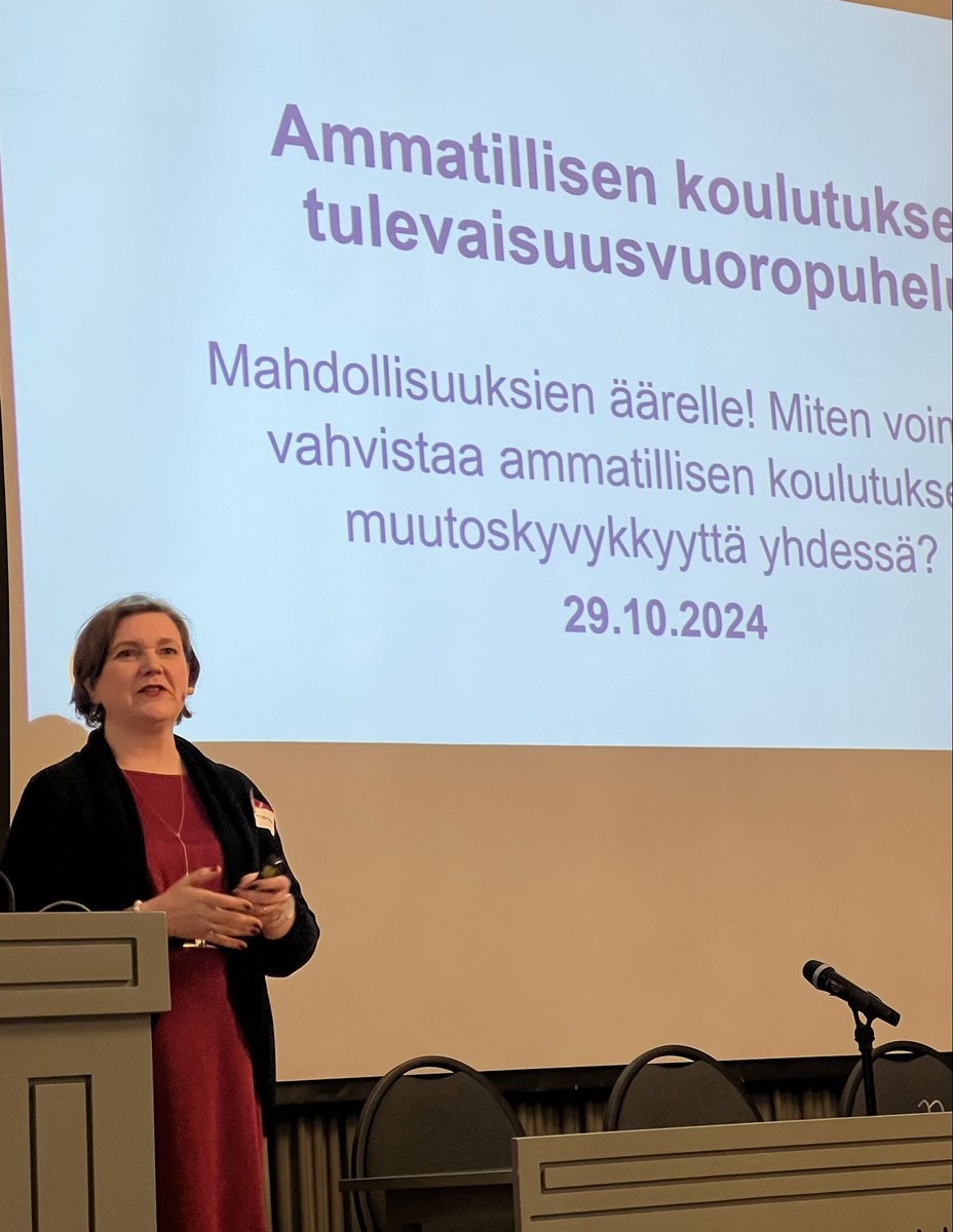 Tänään käynnistyy tulevaisuusvuoropuhelu miten ammatillisen koulutuksen muutoskyvykkyyttä voidaan vahvistaa. Laura Sarparanta @tyo2030 tiimistä johdattelee päivää käyntiin. @amke_ry <a href="/Sivistysalary/">Sivistysala Sivista</a> <a href="/eol_ry/">Elinkeinoelämän Oppilaitokset EOL ry</a> <a href="/KTtyonantaja/">Kunta- ja hyvinvointialuetyönantajat KT</a> <a href="/oajry/">OAJ</a> <a href="/SAJO_ry/">Ammattikoulutuksen Johtajat SAJO ry</a> ym. ammatillisen koulutuksen parissa toimivat