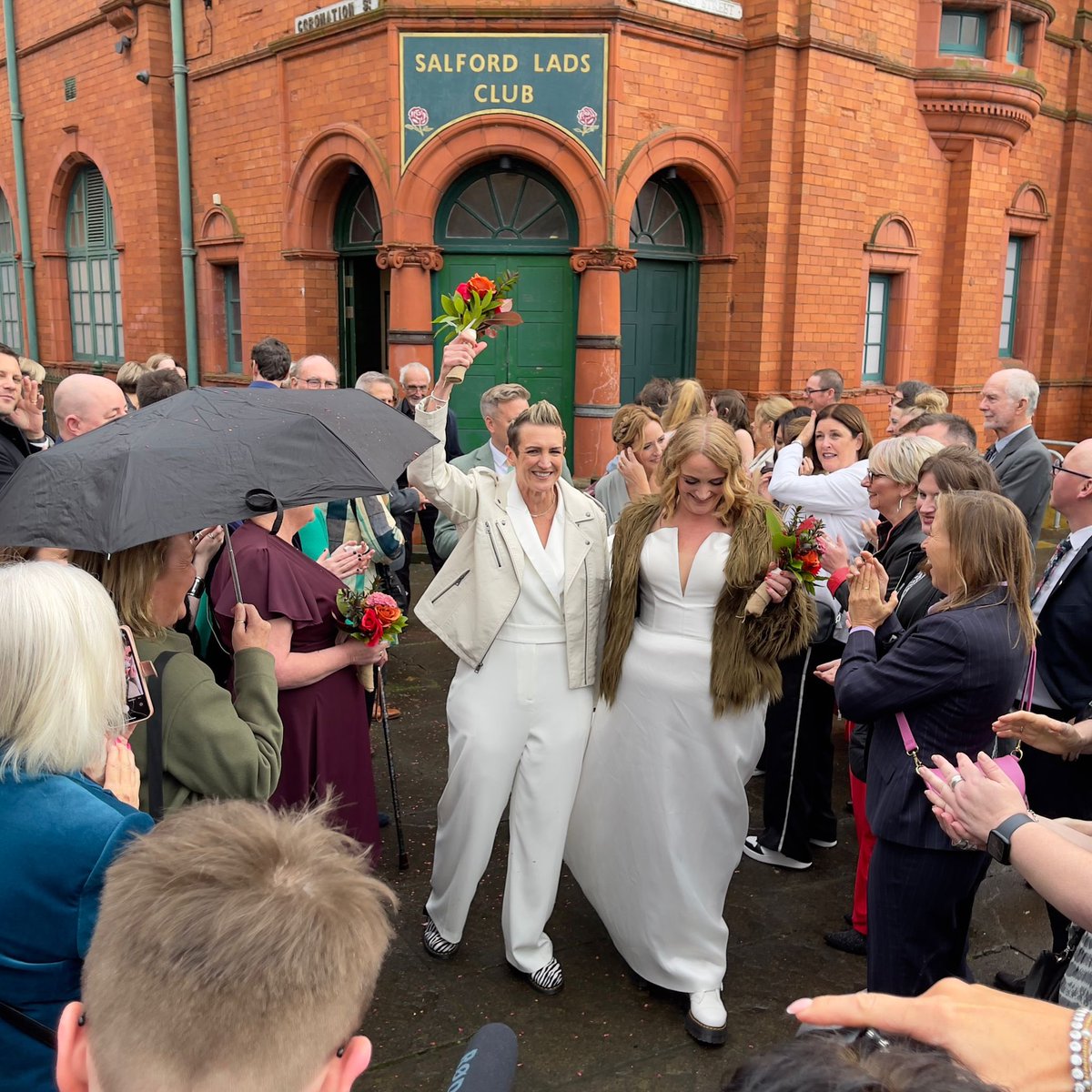 Emma Goswell (@emmagoswell) on Twitter photo Well that was quite a Monday! Just washed confetti out of my hair 🙈🤩🙌 #LoveWins ❤️🏳️⚧️🏳️🌈❤️ Thank you <a href="/salfordladsclub/">Salford Lads' Club</a> Well that was quite a Monday! Just washed confetti out of my hair 🙈🤩🙌 #LoveWins ❤️🏳️⚧️🏳️🌈❤️ Thank you <a href="/salfordladsclub/">Salford Lads' Club</a>