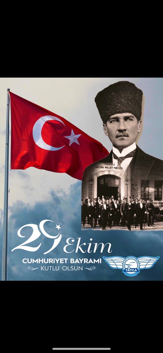 “Cumhuriyetimizin 101. yılını kutlarken, hava trafik kontrolörleri olarak gökyüzümüzü güvenle korumaya devam ediyoruz. Atatürk’ün bize emanet ettiği bağımsızlık ve özgürlük mirasını geleceğe taşımak için buradayız.

Cumhuriyet Bayramımız kutlu olsun! 🇹🇷
#29Ekim #CumhuriyetBayramı