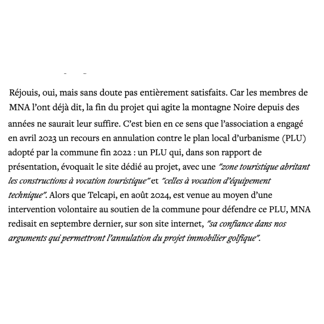 mnacabardes's tweet photo. Le combat continue pour reclasser les lieux en zones naturelles et agricoles, ce qu'ils étaient déjà avant le projet de #golf. #NonAuGolf #MontagneNoire https://t.co/d1Zsp9YhLa