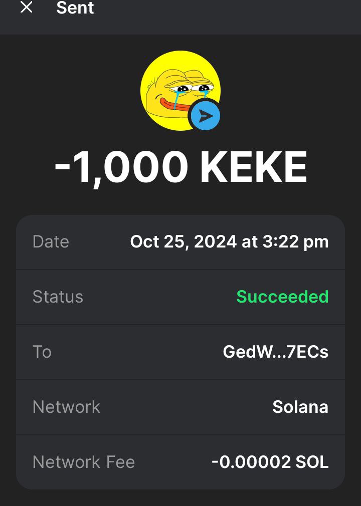 KEKE Coin Airdrop Alert! 📢

 " $Keke is not a meme coin for fun❌"

✅ $Keke is the first meme coin
with the goal of developing
a hair loss medicine💊

RT🔄 + Like ♥️ + Follow ✅

Drop your $sol wallet address 

[PHANTOM WALLET ONLY]

#Keke #meme #coin #memecoin #Airdrop