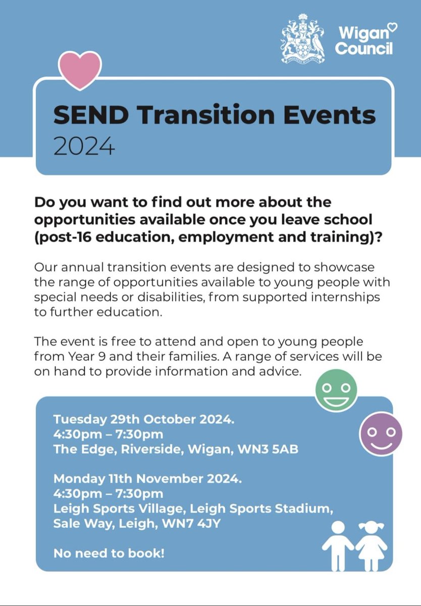 Free SEND transition event - open to Y9, Y10 &amp; Y11 for students and families, no need to book.