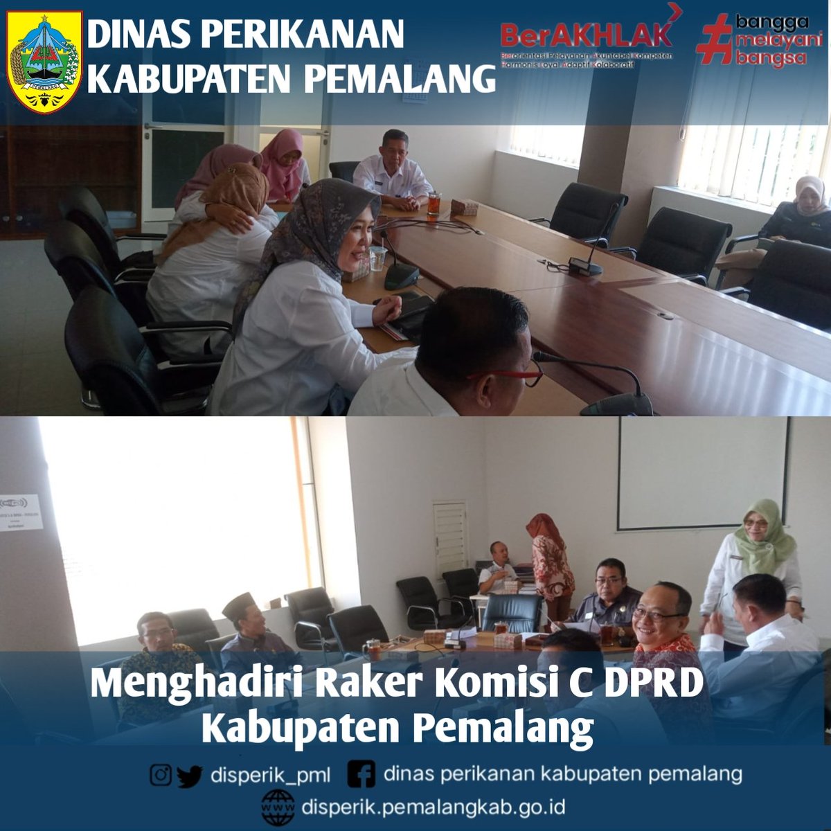disperik_pml's tweet photo. Dinas Perikanan Kab. Pemalang menghadiri Rapat Kerja  Komisi C DPRD Kabupaten Pemalang. Selasa, 29 Oktober 2024.

#sobatperikanan
#dailyofperikanan #perikananmembangun
#perikananindonesia #perikananpemalang
#pemalangupdate #pemalanginfo #pemalangmaju #pemalangikhlas #pemalangaman https://t.co/mYV77wXP4H