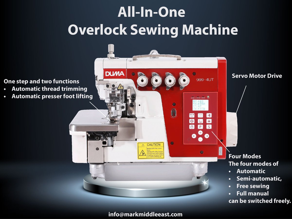 MARKE2002's tweet image. Boost your productivity with the DM 999 Overlock Sewing Machine! Fast, reliable, and user-friendly perfect for any sewing project.
Click on the following link for more information.
markmiddleeast.ae/product/overlo…

#OverlockSewing #OverlockMachine #HighSpeedOverlock #SewingEfficiency
