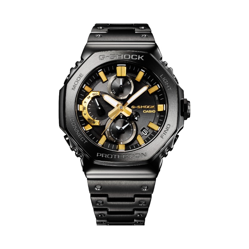 GSHOCK_OFFICIAL's tweet photo. 【NEW PRODUCT】
カシオウオッチ #50周年 を記念した限定モデル。
新な価値を生む「はじまりの灯火」をイメージし、ブラックとゴールドで仕上げたフルメタルクロノグラフを採用しています。
#casio50th