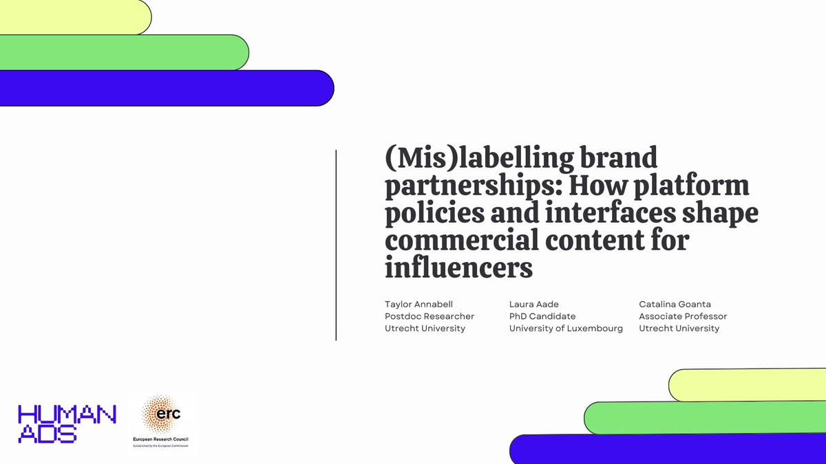 Taylor Annabell (@taylorannabell) on Twitter photo On Friday (9am) on behalf of <a href="/LauraAade/">Laura Aade is also on Bluesky 🦋</a> and <a href="/CatalinaGoanta/">Catalina Goanta</a>, I present our work on how four platforms shape and regulate ‘commercial content’ for influencers, including how they must fulfil their legal duty to disclose their ads On Friday (9am) on behalf of <a href="/LauraAade/">Laura Aade is also on Bluesky 🦋</a> and <a href="/CatalinaGoanta/">Catalina Goanta</a>, I present our work on how four platforms shape and regulate ‘commercial content’ for influencers, including how they must fulfil their legal duty to disclose their ads