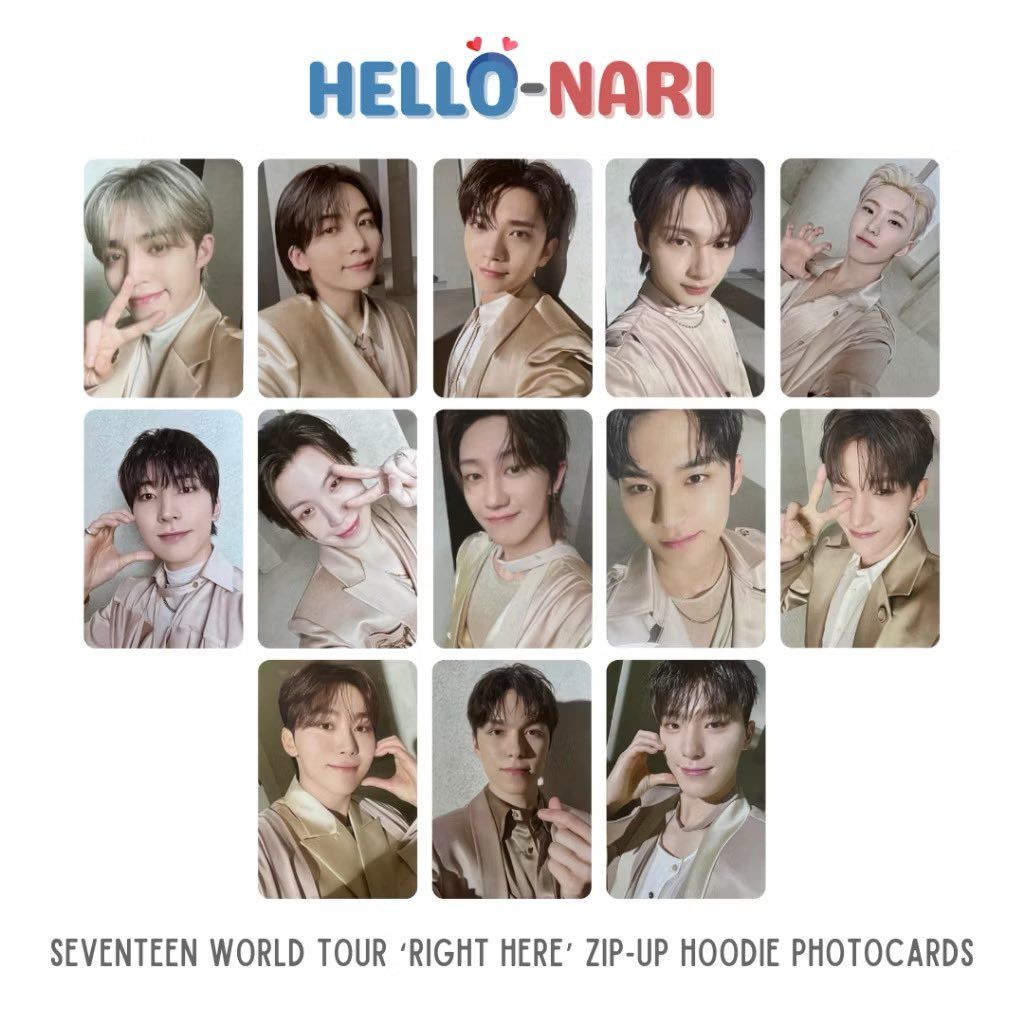 Seventeen Right Here Zip Up Hoodie コヤン SEVENTEEN RIGHT HERE WORLD TOUR IN GOYANG ZIP-UP HOODIE PHOTO CARD