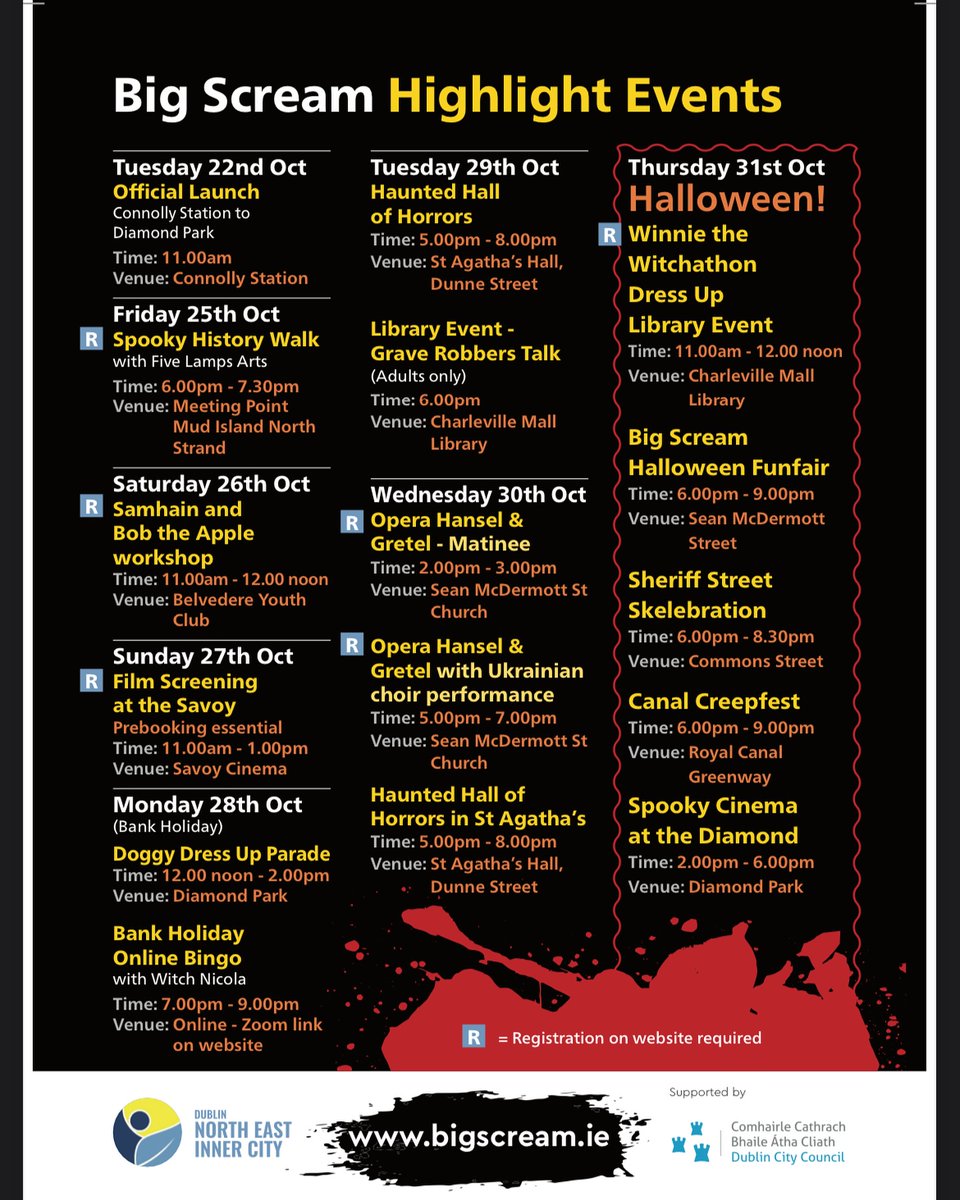 new_communities's tweet photo. Get ready for a frightfully fun time at The Big Scream Festival 2024! Join from Tuesday 22nd to Thursday 31st October for 10 days of spooktacular events.
Check out the full line-up on: https://t.co/G5LFnMenha https://t.co/lrUsNVvwa4