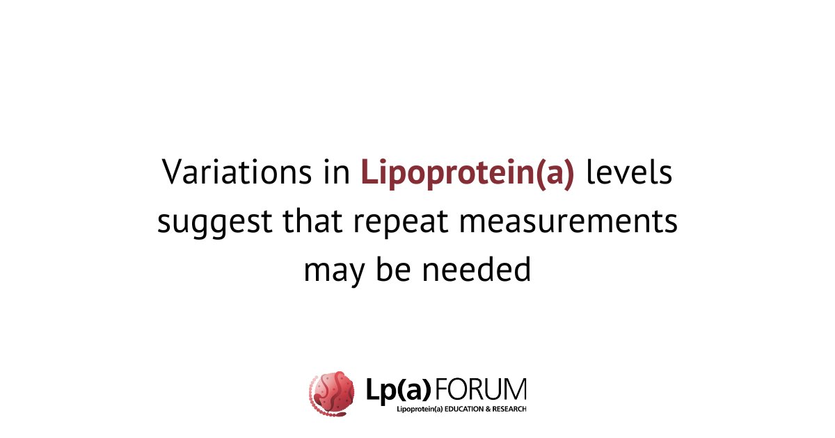 Do some people need to have their Lp(a) level measured more than once? Check out newly published data reported on the Lp(a) Forum
lpaforum.org/should-lpa-lev…