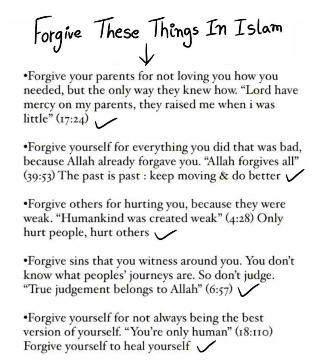 Forgive these things in Islam.