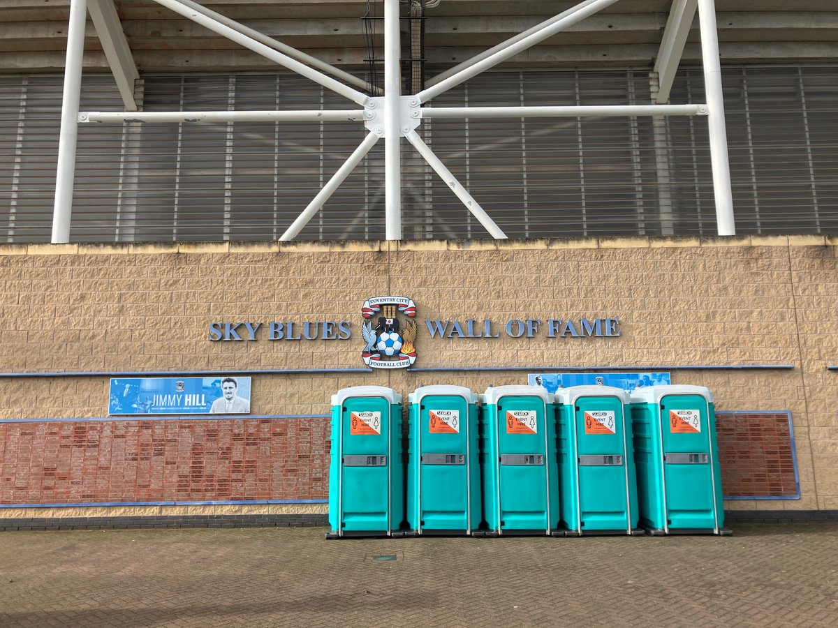 AlexRiceman's tweet image. Great to see Coventry City honouring their portaloos.