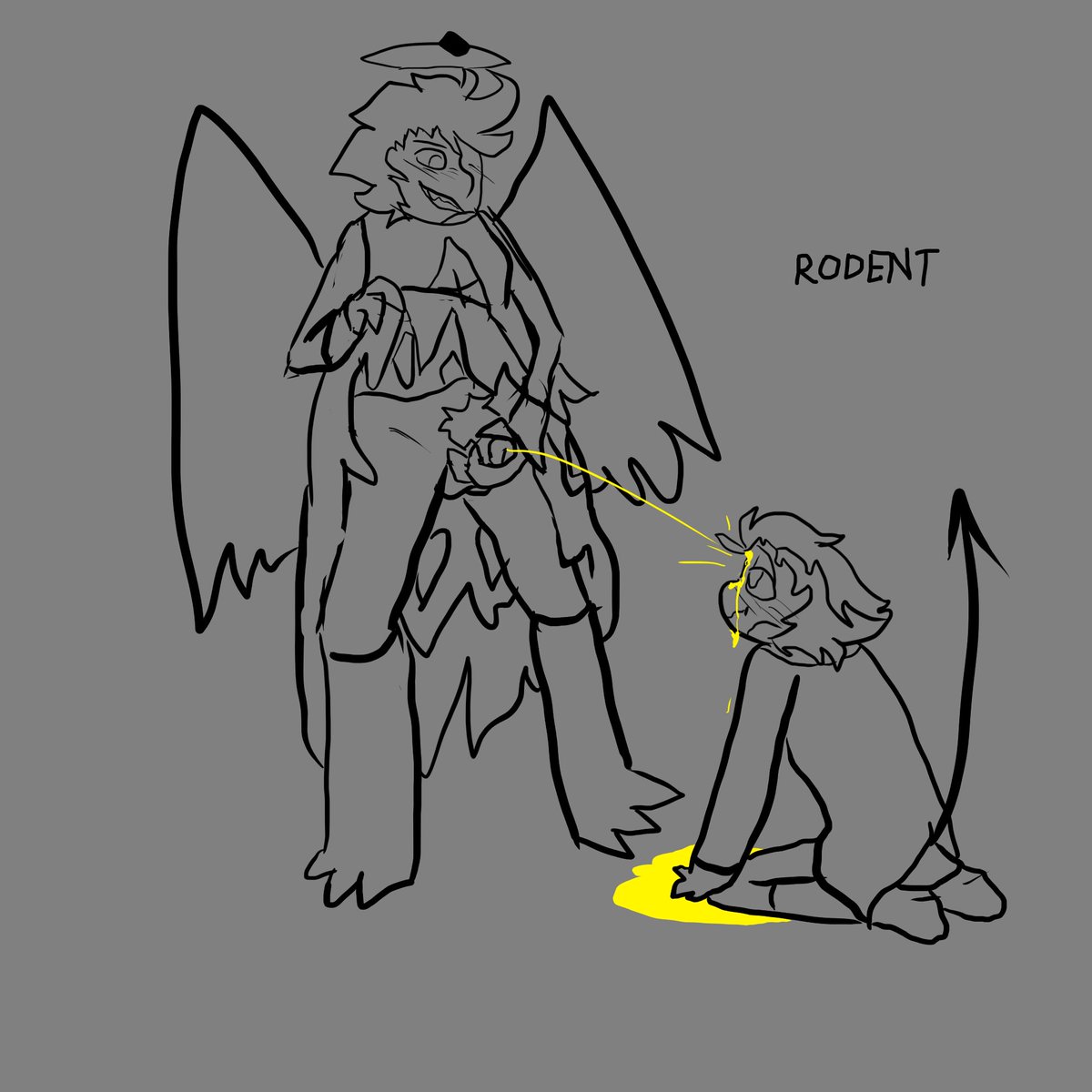 Rodentlikespiss's tweet photo. #adamsappleharvest day 27 (horns and tail) and 28 (hierophilia)

second contains piss. its a piss baptism or something.

#adamsapple #HazbinHotelLucifer #hazbinhoteladam https://t.co/HUI1Um4Itk