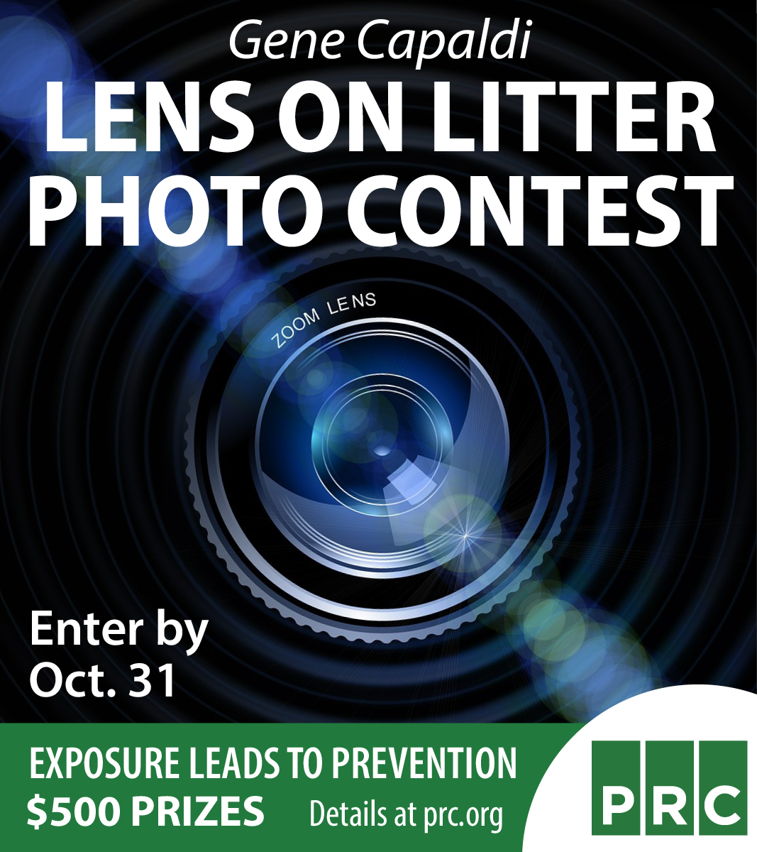PRC_Litterbug's tweet photo. Amateur photographers of all ages are invited to enter PRC's annual #LensOnLitter Photo Contest. Enter your #photo by Oct 31 to compete for #prizes up to $500.  Initiate a clean-up of your photographed area for extra judging points. Learn more and enter: https://t.co/PosayhhF5p https://t.co/WljKVVAvqD