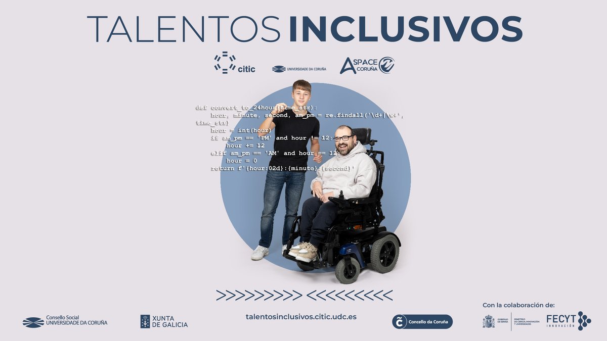 📢Consulta la lista de los centros seleccionados para la V edición del programa Talentos Inclusivos 2024/25. 🌟

Este programa fomenta vocaciones STEM y la inclusión a través de retos tecnológicos planteados por personas con parálisis cerebral. 🤝🔧

🔗edu.xunta.gal/portal/node/44…