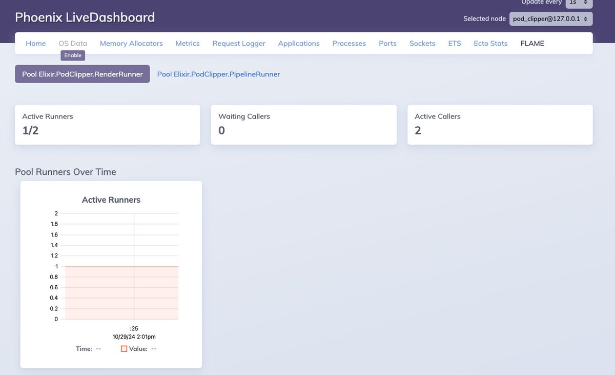 Working on a LiveDashboard page for tracking FLAME pools

#MyElixirStatus