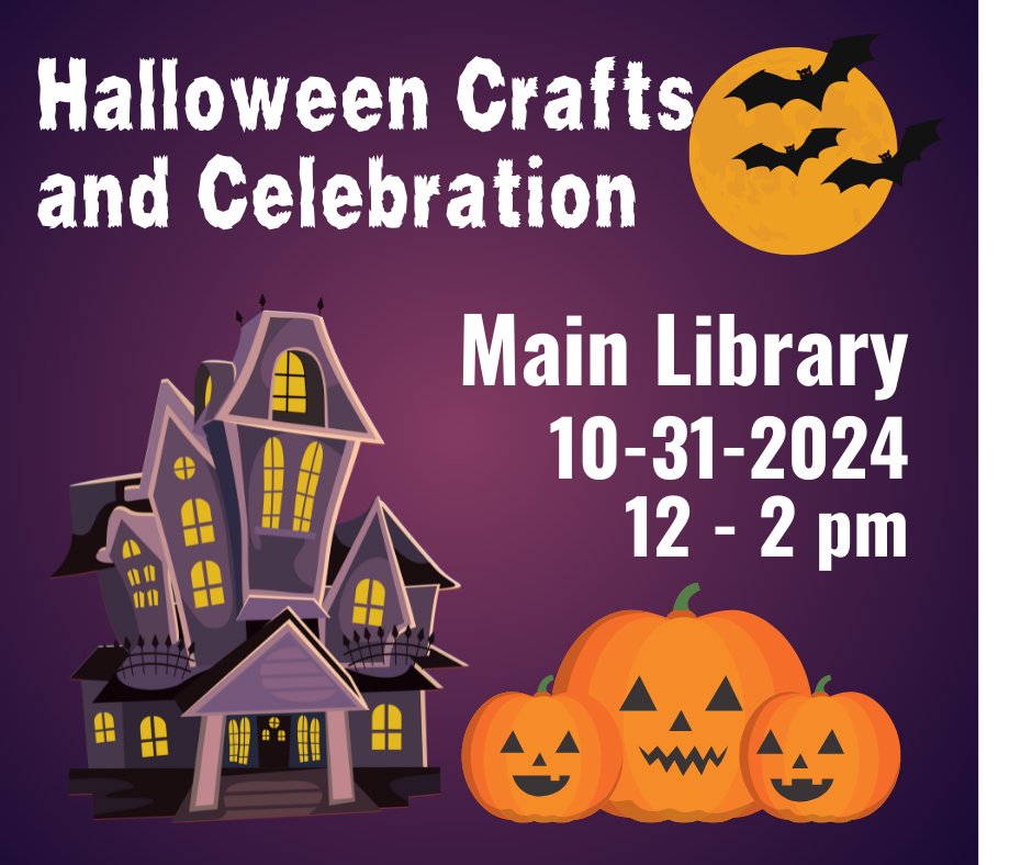 Wear your costume, and let's have a day of fun! We will be doing arts &amp; crafts and eating snacks at the Main Library on 10/31 from 12 - 2 pm.  The program is geared toward the ID/DD population, but all are welcome. For more info call LaCretia Keith, Social Worker at 910-798-6364.