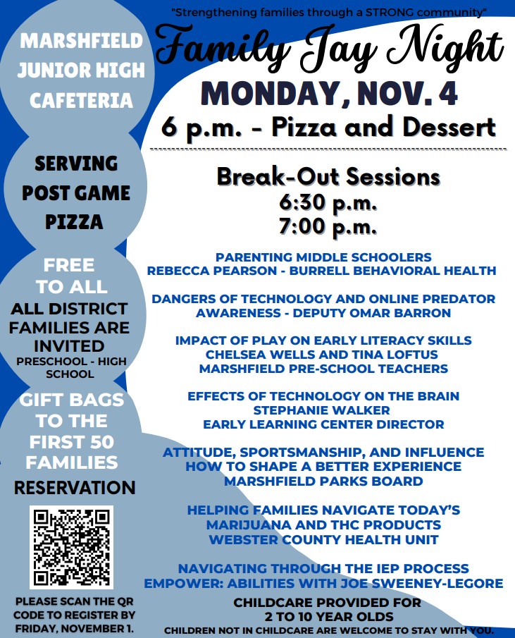 Curious about how technology impacts your child's developing brain? Join us on November 4th at 6 PM in the JH Cafeteria for an evening of valuable insights and practical tips to navigate parenthood!
Complimentary childcare and dinner.
#MJaysMasterpiece