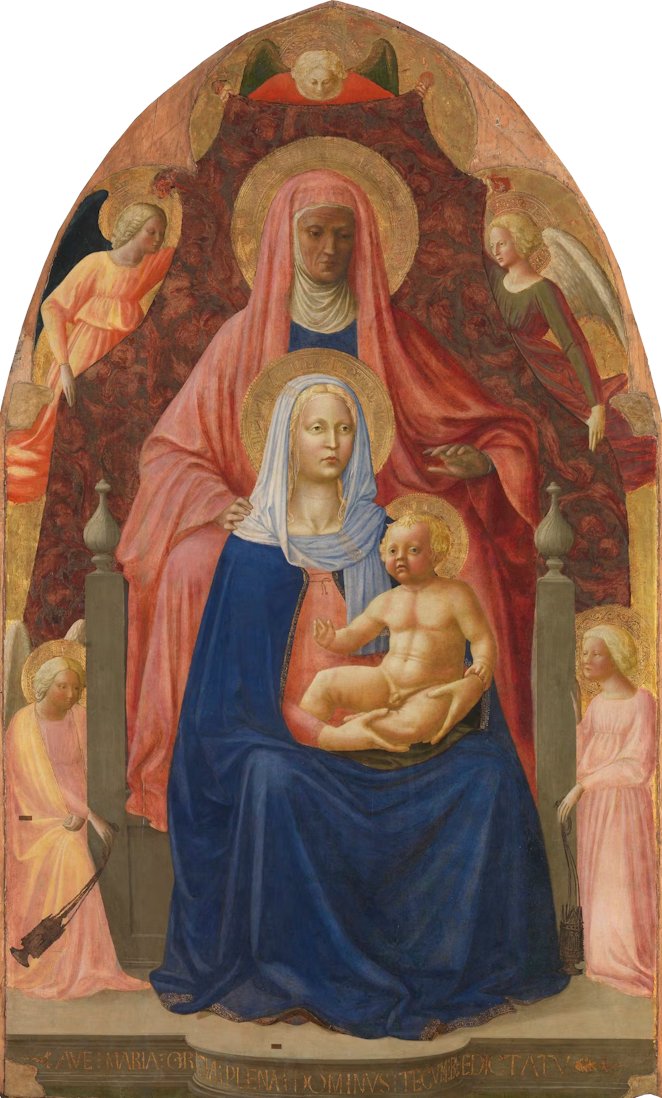 In Resident Evil Zero (Capcom, 2002), the altarpiece of the Chapel is actually a real painting: it's Masaccio's 𝘚𝘢𝘯𝘵'𝘈𝘯𝘯𝘢 𝘔𝘦𝘵𝘵𝘦𝘳𝘻𝘢 (c. 1425).