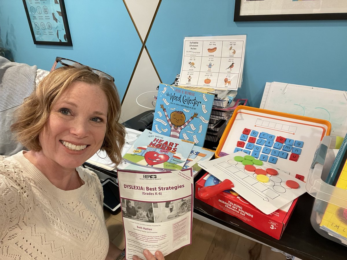 Presenting about #dyslexia and #structuredliteracy today for <a href="/bureauofed/">Bureau of Education</a> and can’t wait to share some of my favorite resources! <a href="/peterhreynolds/">Peter H. Reynolds</a> <a href="/TheLitTeacher1/">Yvette Manns</a> <a href="/hand2mind/">hand2mind</a>  <a href="/SlantSystem/">Slant System</a>