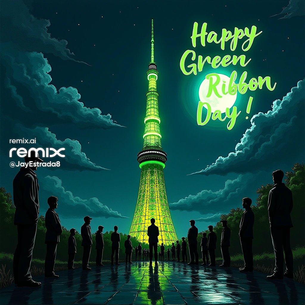 Jay Estrada (@jayestrada8) on Twitter photo Remix.AI
Happy Green Ribbon Day!
Medical transplantation Awareness Day!
Where Tokyo Tower is illuminating green for support and awareness of this medical treatment!
#mikitakuの100RP
<a href="/mikitaku_74_6_3/">みきたく@AI術師(プロンプト公開中)</a>
x.com/mikitaku_74_6_… Remix.AI
Happy Green Ribbon Day!
Medical transplantation Awareness Day!
Where Tokyo Tower is illuminating green for support and awareness of this medical treatment!
#mikitakuの100RP
<a href="/mikitaku_74_6_3/">みきたく@AI術師(プロンプト公開中)</a>
x.com/mikitaku_74_6_…