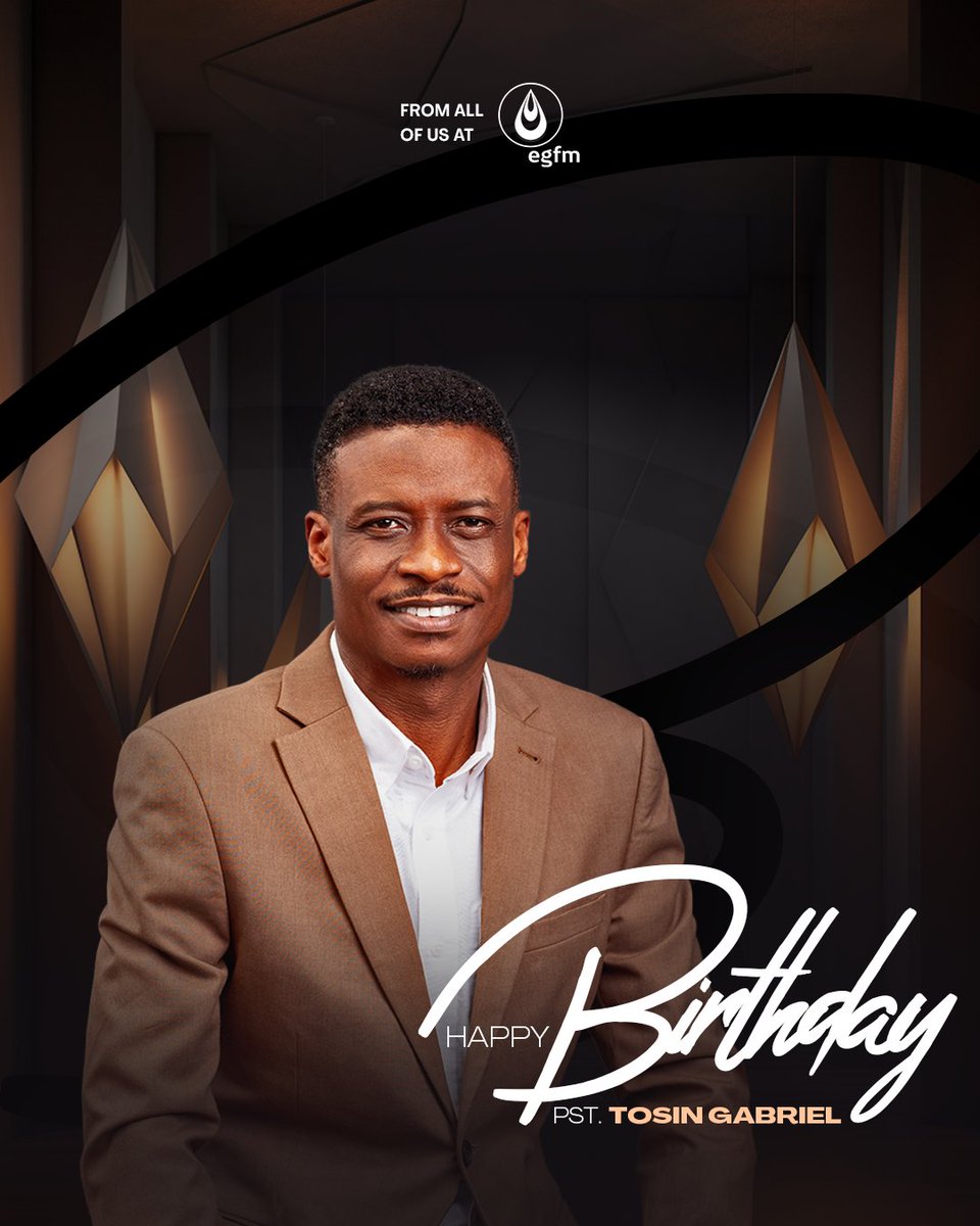 HAPPY BIRTHDAY, PASTOR TOSIN GABRIEL!

With rejoicing in our hearts and gratitude to God, we celebrate a dear servant of God—one whose life has been hazarded for the gospel's cause and has found grace under our Lord Jesus to be faithful.

All glory to God for His mercy that kept,