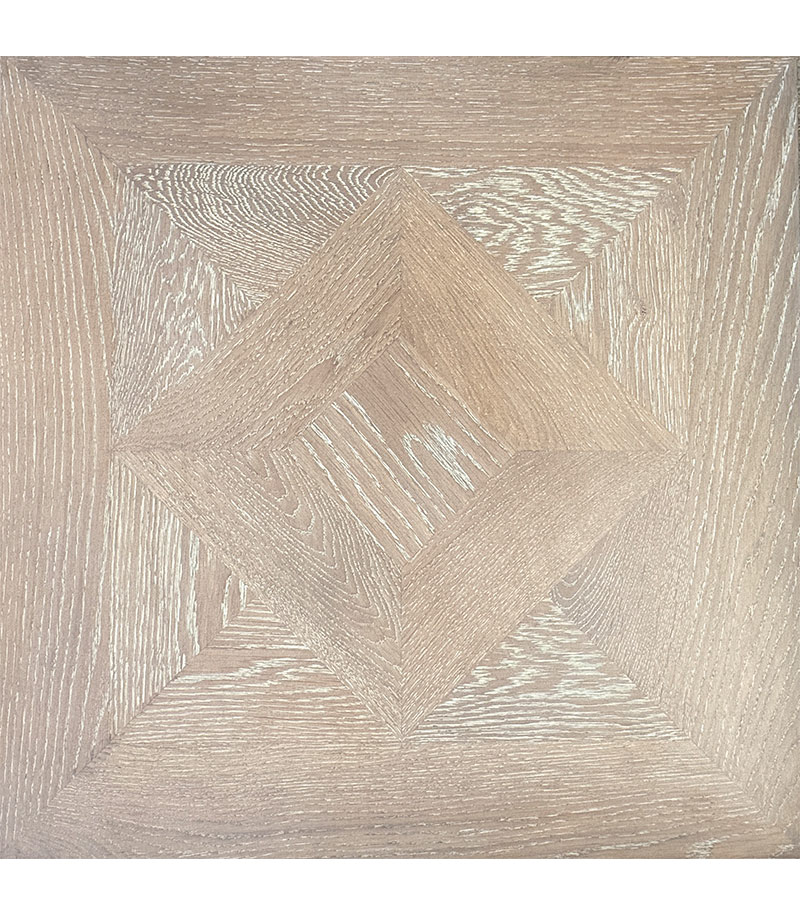 Why walk the halls of Versailles when you can bring them home? Our limed and whitewashed prime oak panels add a dash of royal flair, right under your feet! #bespokeflooring #customflooring