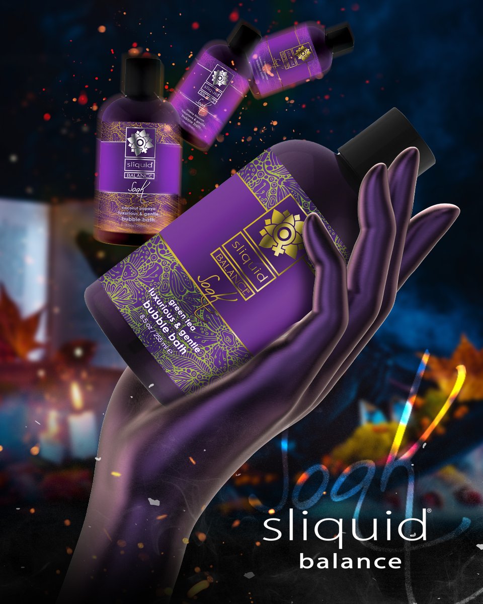 sliquid's tweet image. Rub-a-dub-dub, get in the tub! Sliquid Soak will leave your skin clean and hydrated, with the essence of green tea, coconut papaya, limoncello, or cherry blossom.

#bubblebath #sliquid #sliquidsoak #bath #witchy