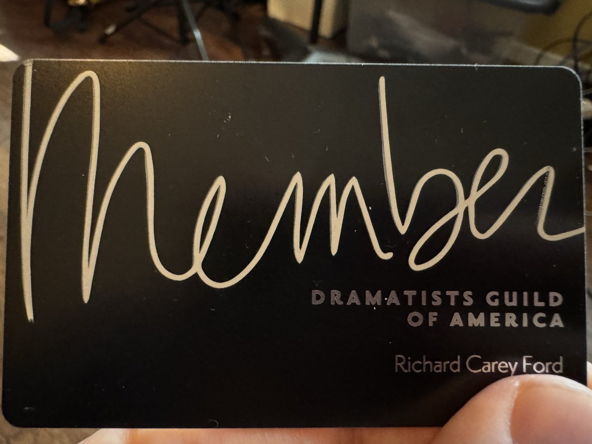 Excited and proud to get my new <a href="/dramatistsguild/">Dramatists Guild</a> card