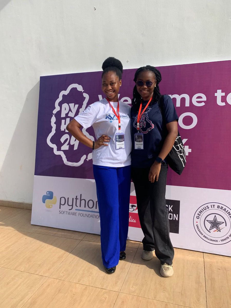WiMLDS_Accra's tweet image. #AppreciationPost
As a community, we want to acknowledge Flovianey Elion Silulu and Miriam Ocloo for their dedication in sharing knowledge and expertise on the critical topic of “Diversity and Inclusion” at the PyCon Ho Conference.
#WiMLDS #CommunityLeaders #PyConHo #ThankYou