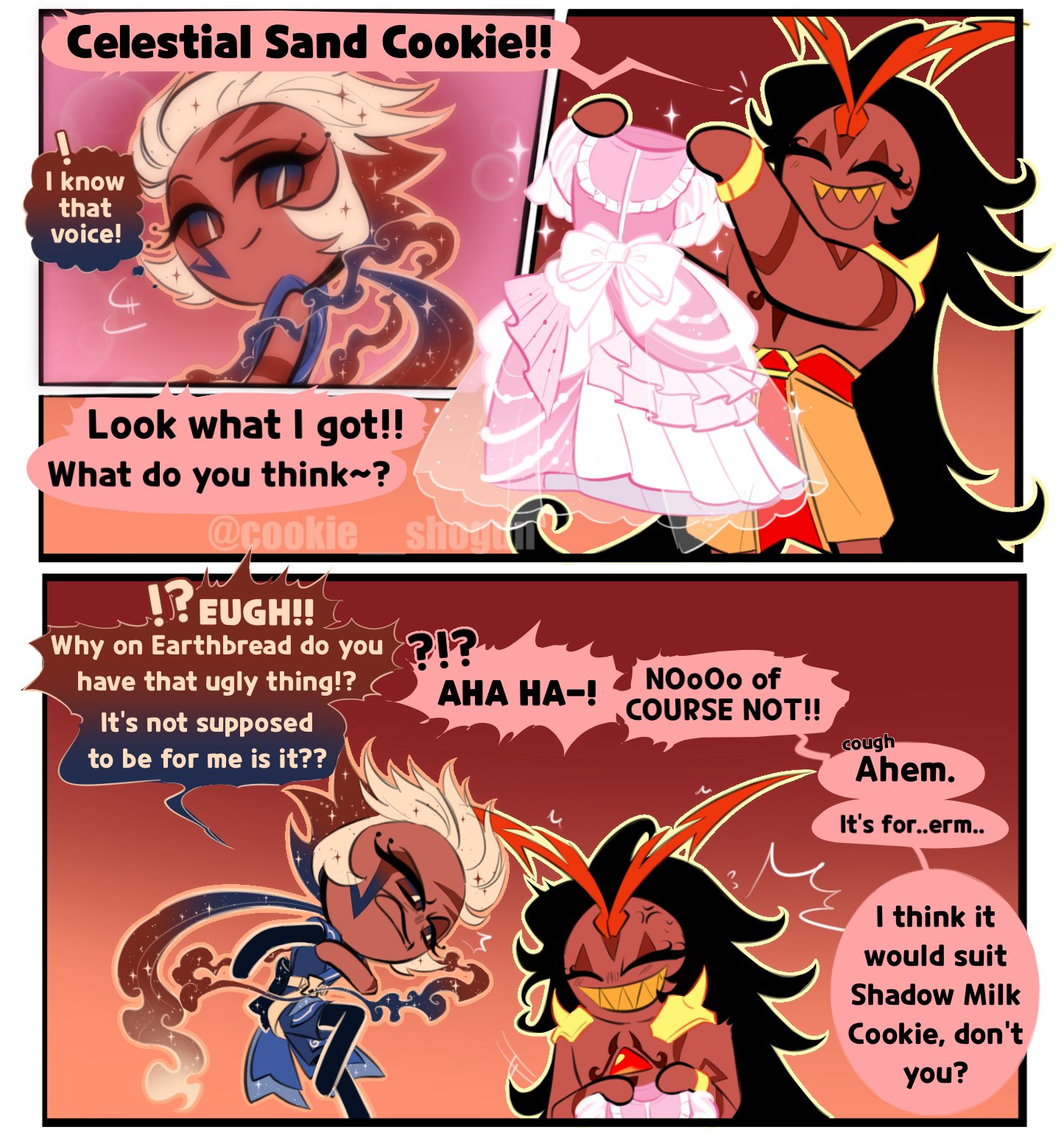 CookieShogun on X: [35] COMIC COLLAB with @lady_eggy !! Shadow Milk Cookie  is in BIG trouble... . burningspicecookie comic cookierun cookierunoc  t.cogbCIUwc6Nr  X