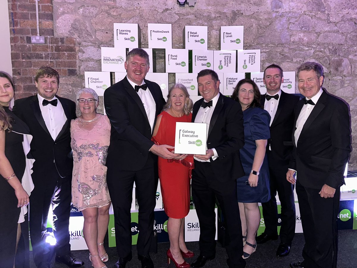 The Galway Executive Skillnet table at the #SkillnetIreland25 Gala Dinner on Thursday, celebrating 25 years of <a href="/SkillnetIreland/">Skillnet Ireland</a>’s support of Irish businesses through training and development. 

<a href="/ICEGroupTweets/">ICE Group</a>