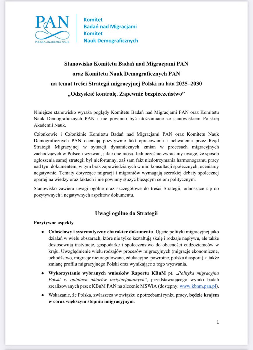 CMR_Warsaw (@cmr_warsaw) on Twitter photo Co badacze migracji i demografii myślą o rządowej Strategii migracyjnej? Na stronie Komitetu Badań nad Migracjami <a href="/PAN_akademia/">Polska Akademia Nauk</a> opublikowane zostało właśnie szczegółowe stanowisko #KBnM oraz Komitetu Nauk Demograficznych. Zachęcamy do lektury
kbnm.pan.pl/images/Stanowi… Co badacze migracji i demografii myślą o rządowej Strategii migracyjnej? Na stronie Komitetu Badań nad Migracjami <a href="/PAN_akademia/">Polska Akademia Nauk</a> opublikowane zostało właśnie szczegółowe stanowisko #KBnM oraz Komitetu Nauk Demograficznych. Zachęcamy do lektury
kbnm.pan.pl/images/Stanowi…