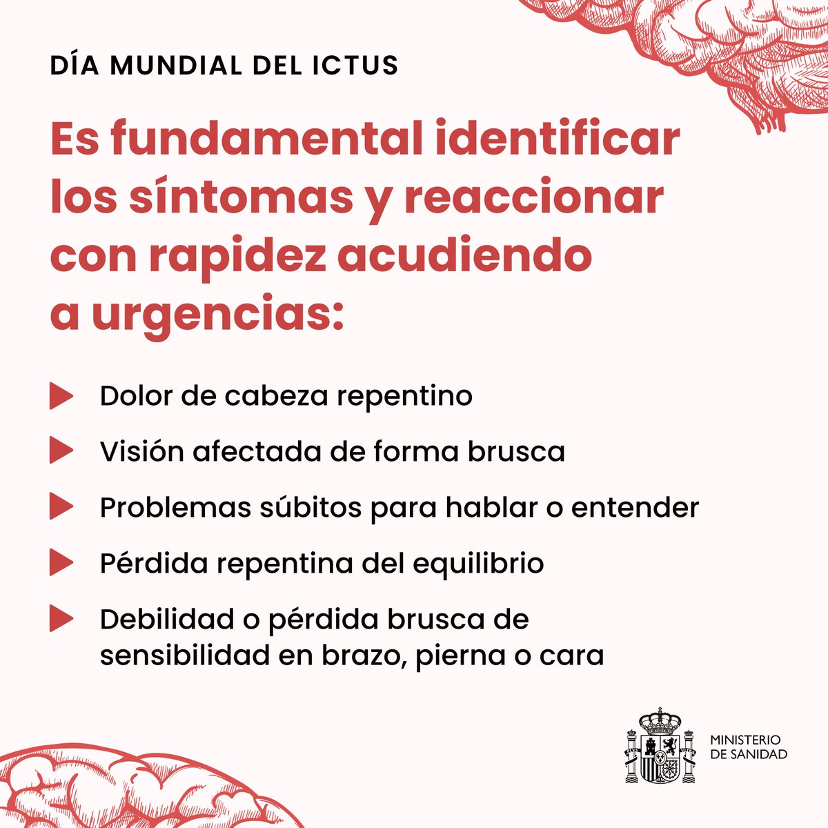 120.000 personas sufren un ictus cada año en España. 25.000 fallecen.

Aprobamos una actualización de la Estrategia en Ictus para intensificar los esfuerzos 🧵