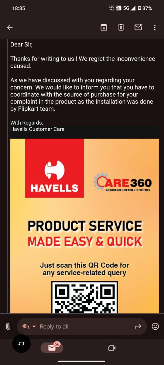 Vikeshthebug's tweet photo. @MyLloydIndia Be aware if purchasing on they will blame each other for serv
 Job id 20102435048186 https://t.co/XobRjnLizY
