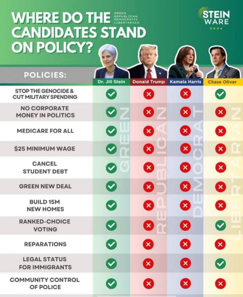 LadyVelvet_HFQ's tweet photo. If I was an American Muslim, Christian, Jew, Hindu or whatever faith of human, that believes in America and what it stands for I would vote for Dr. Jill Stein.
I grew up loving America for what it stood for and because of its good people. Sadly, it is today taken over by a corrupt few that are hurting it.