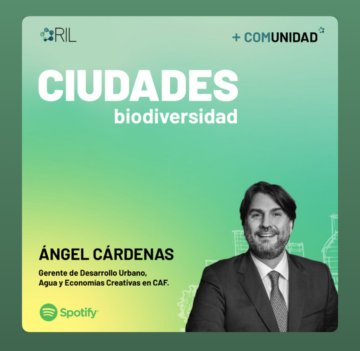 Ciudades de la biodiversidad, el tejido vivo de nuestro planeta es el tema central del podcast +COMUNIDAD de <a href="/InnovacionLocal/">RIL</a>, en el que participó nuestro Gerente de Desarrollo Urbano, Agua y Economías Creativas, <a href="/acardenassosa/">Angel Cardenas Sosa</a>.

Este tema clave en la #COP16 explora la red de