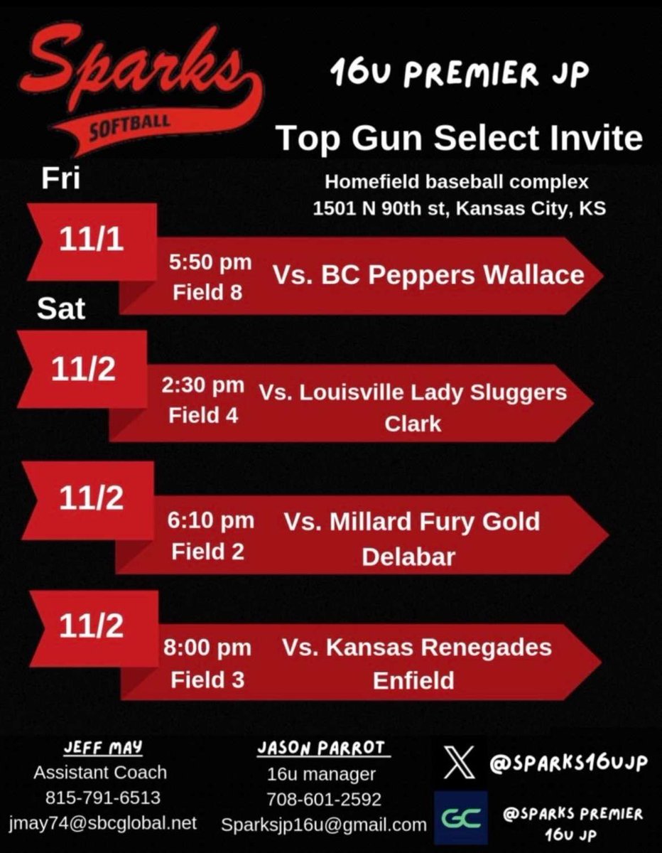 Come check me and my team out this weekend in Kansas City!! <a href="/Sparks16uJP/">Sparks16u JP</a> <a href="/Jmay7777/">Jeff May</a> <a href="/jparrott3/">Jason JP Parrott</a>