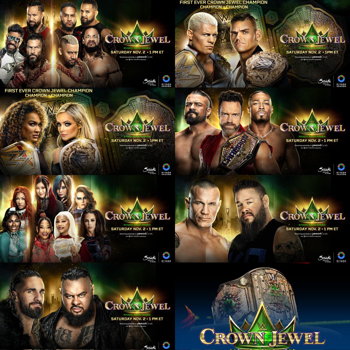 WrestleSeek's tweet image. The Final Card for WWE Crown Jewel 2024:

Thoughts ??