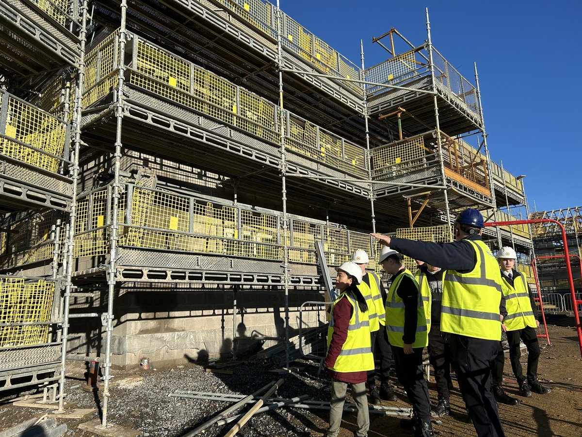 MrsRHogg's tweet photo. Massive thank you to @banconhomes and @DYW_NorthEast for giving our Practical Woodwork pupils a taste of what it’s like being onsite and all the potential avenues involved in the Construction Industry! #realworldcontext https://t.co/lHldVlupMC